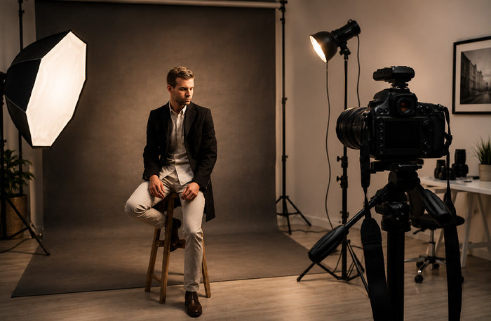Professional Studio Photoshoot with Digital Images, Prints in Dubai & 2 Background Choice