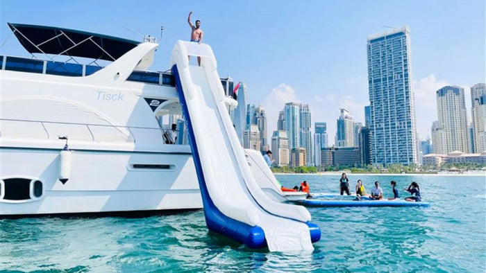 Half-Day Yacht Ride with BBQ, Slide & Swim for Two | at Wondergifts