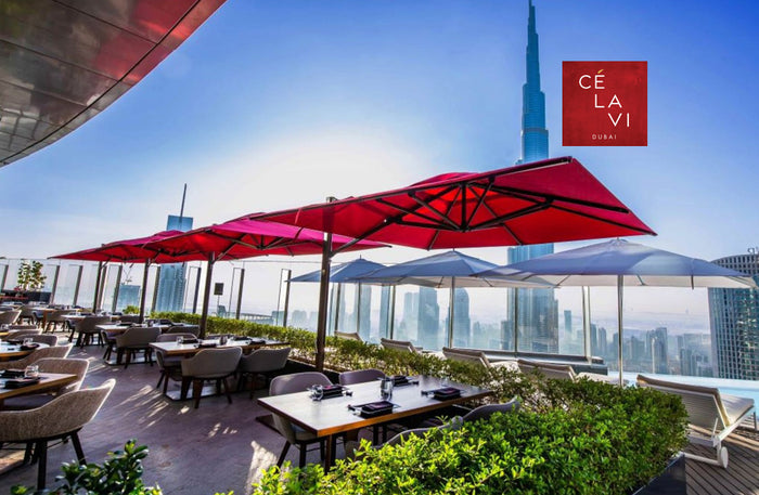 Premium Lunch Experience at CÉ LA VI with Beverages & Burj Views for Two | at Wondergifts
