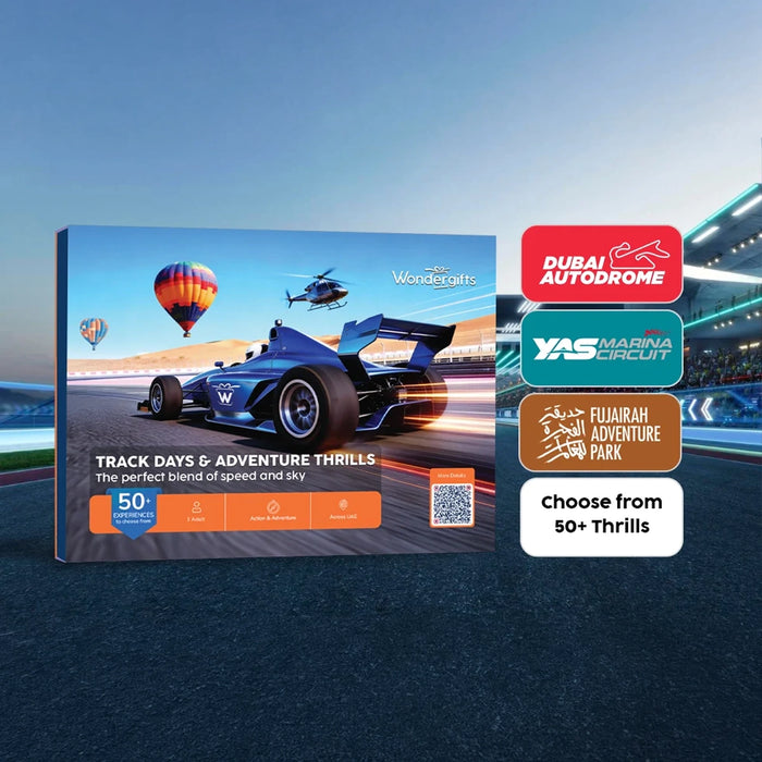 Track Days and Adventure Thrills Gift Card Box - With Choice of Hot Air Balloon, Exhilarating Drives & More