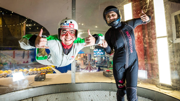 Exclusive One-Night Hotel Stay in Dubai with iFly Indoor Skydiving for Two | at Wondergifts