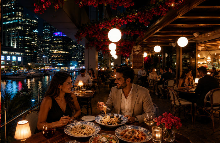 Papas Dubai - Authentic Italian Set Menu Dinner for Two with Dubai Marina Views