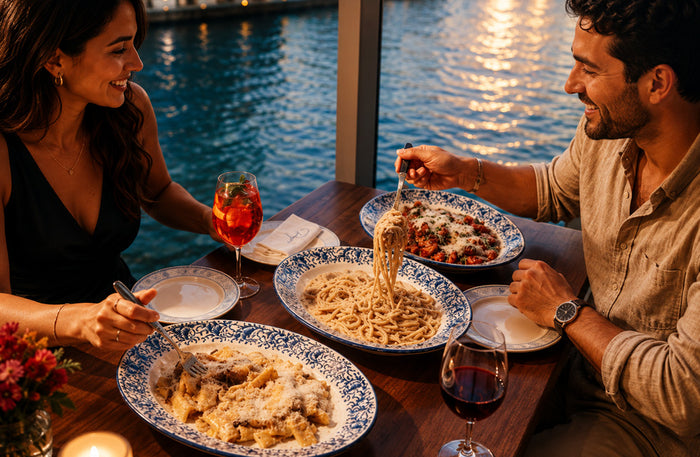 Papas Dubai - Authentic Italian Set Menu Dinner for Two with Dubai Marina Views