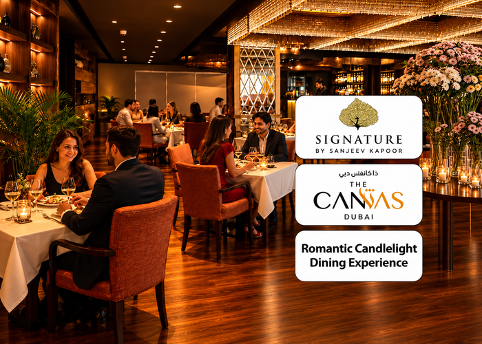 Romantic Candlelight Dining & Couples Massage Gift Box - CQ French Brasserie, DOORS Dubai Mall & More