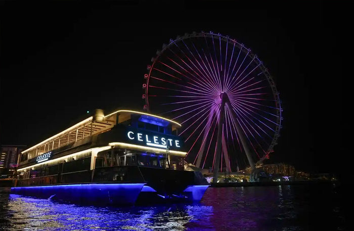 Celeste Cruise Dubai - Luxury Main Deck Dinner Cruise for One with Drinks