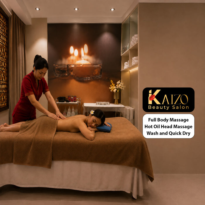 KAIZO Beauty Salon - Hot Oil Hair Treatment, Head Massage & Full Body Massage