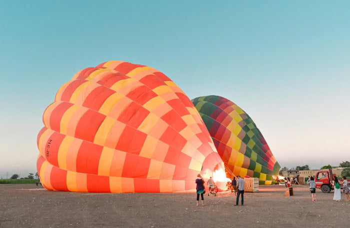 Dubai Hot Air Balloon - Magical Sunrise Desert Flight with Refreshment and Camel Ride