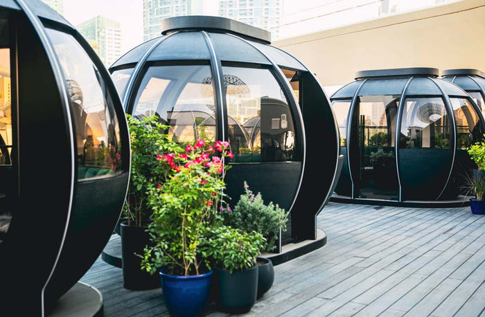 The PODS @ BlueWater Island: Romantic Lunch or Dinner & Relaxing Couples Massage at Luxury Spa Venues