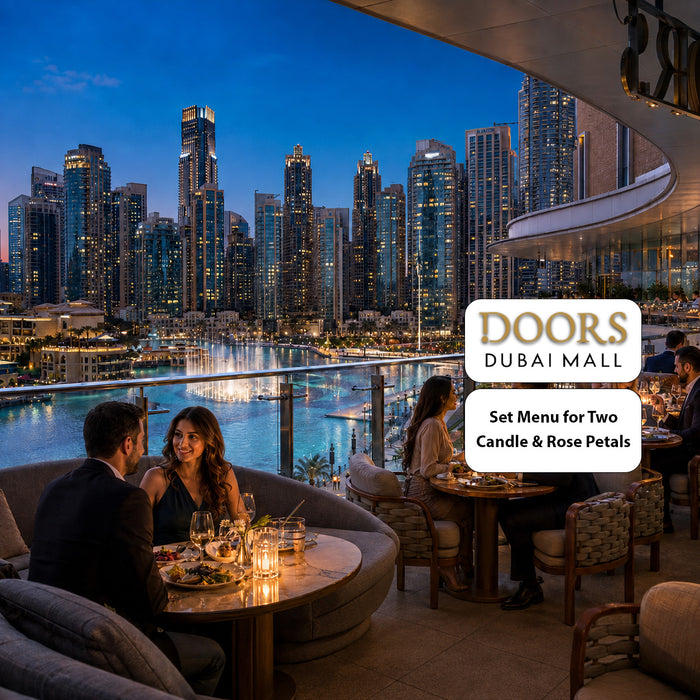 DOORS Dubai Mall - Romantic Dinner for Two with Candlelight & Rose Petals