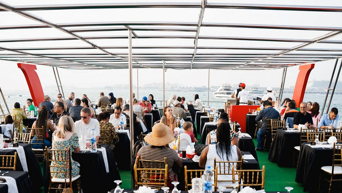 Dubai Marina 90-Min Sunset Cruise: Live Music, Dinner for Two | at Wondergifts
