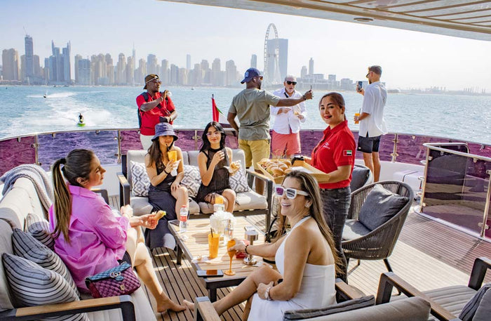 Luxury Superyacht Ride with Brunch & Drinks for One Through Dubai Harbour | at Wondergifts