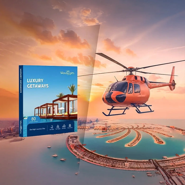 Exciting Helicopter Ride and Elegant Hotel Stay with Breakfast at Over 80 Luxurious Hotels