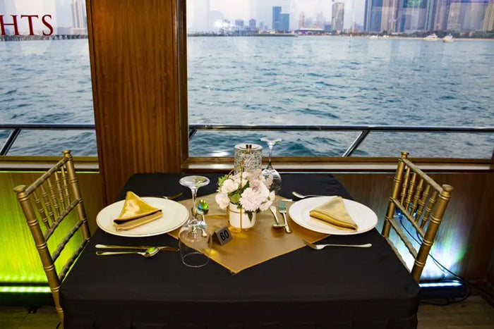 Dubai Marina 90-Minute Dinner Cruise with Buffet, Live Music & Ain Dubai Views