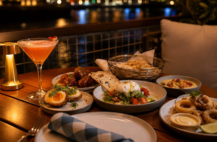 Hilton Skafos - Romantic 3-Course Dinner & Drinks for Two with Dubai Creek Views