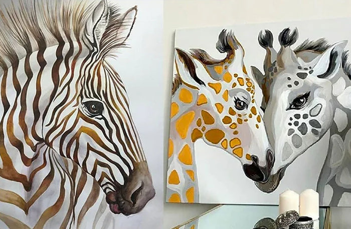 Acrylic Art with Texture Paste or Gold Leaf at Art Therapy Studio | at Wondergifts