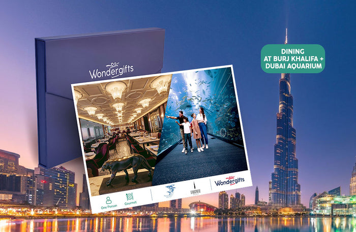 At.Mosphere Burj Khalifa Dining with Dubai Aquarium Access for One | at Wondergifts