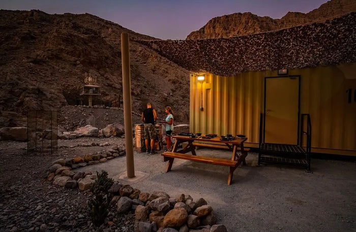 Wilderness Cabin Stay at Bear Grylls Explorers Camp on Jebel Jais