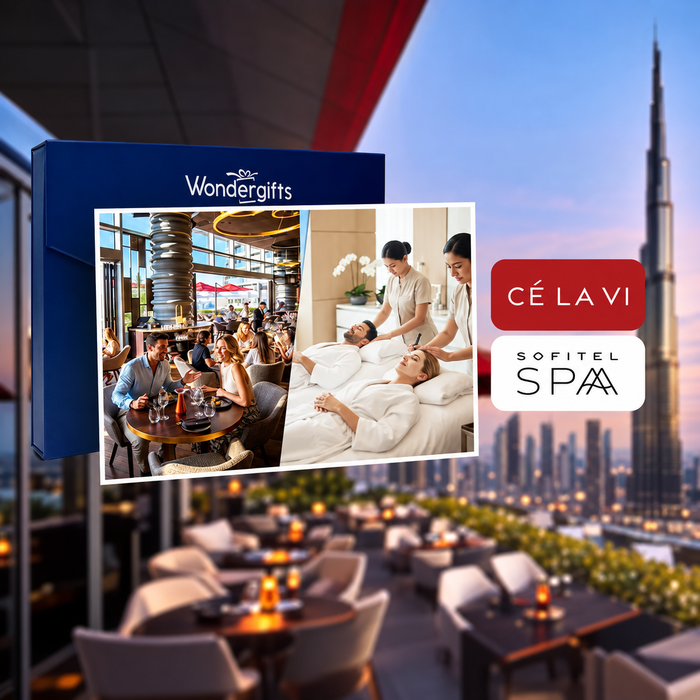 CÉ LA VI Elegant Lunch or Dinner & Luxurious Couple Massage & Facial at Sofitel Spa