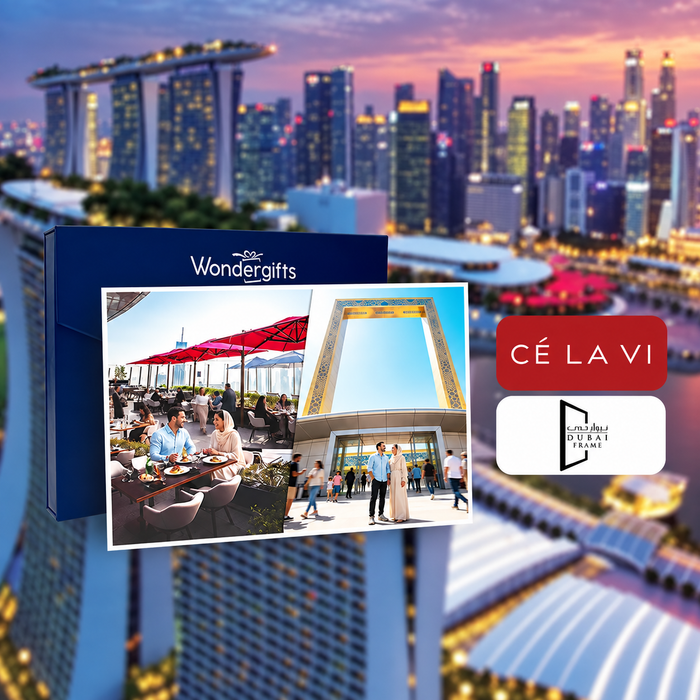 CÉ LA VI Premium 3-Course Set Menu Lunch with Dubai Frame Entrance Tickets for Two
