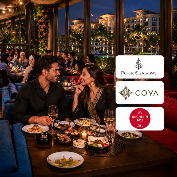 Four Seasons Hotel - COYA Exceptional 4-Course Candle Light Dining Experience for Two