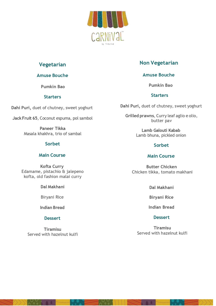 Michelin Dining Experience for Two at Carnival by Tresind | at Wondergifts