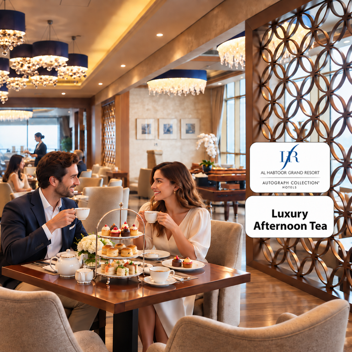 Club Lounge Al Habtoor Grand Resort - Afternoon Tea with Sweet-Savoury Bites | Buy 1 Get 1 Free