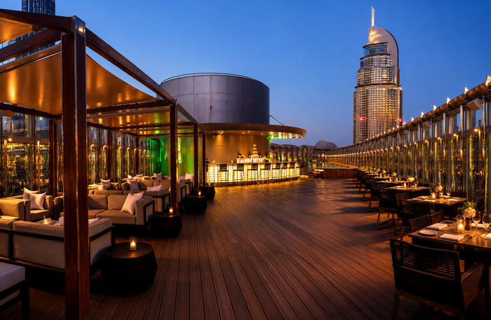 Exclusive Burj Khalifa Visit with Burj Club Rooftop Dining Experience for Two