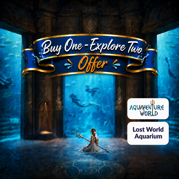 Atlantis The Lost World Aquarium Access for 2 | Buy 1 Get 1 Free Offer
