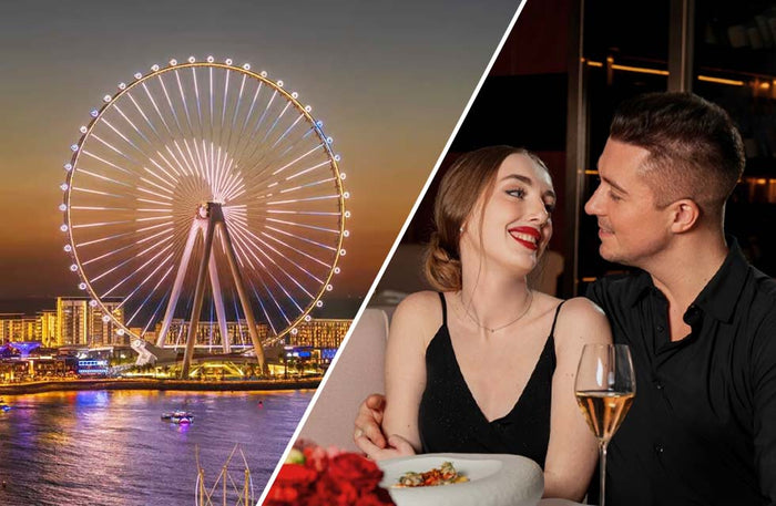 Ain Dubai Tickets and Luxurious Italian Dining Experience at Alici with Stunning Bluewater Views for Two | at Wondergifts