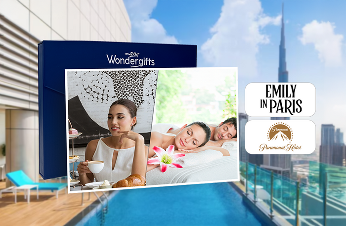 Emily in Paris Afternoon Tea & Relaxing Massage for Two at Paramount Hotel | at Wondergifts