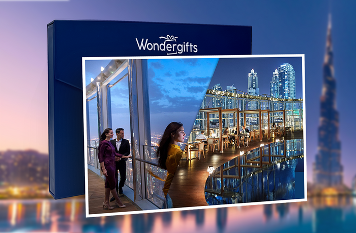 Exclusive Burj Khalifa Visit with Burj Club Rooftop Dining Experience for Two | at Wondergifts