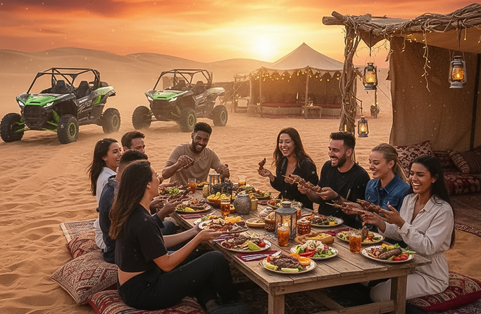 Exhilarating 800cc Buggy Self-Drive Desert Adventure with BBQ Dinner for One