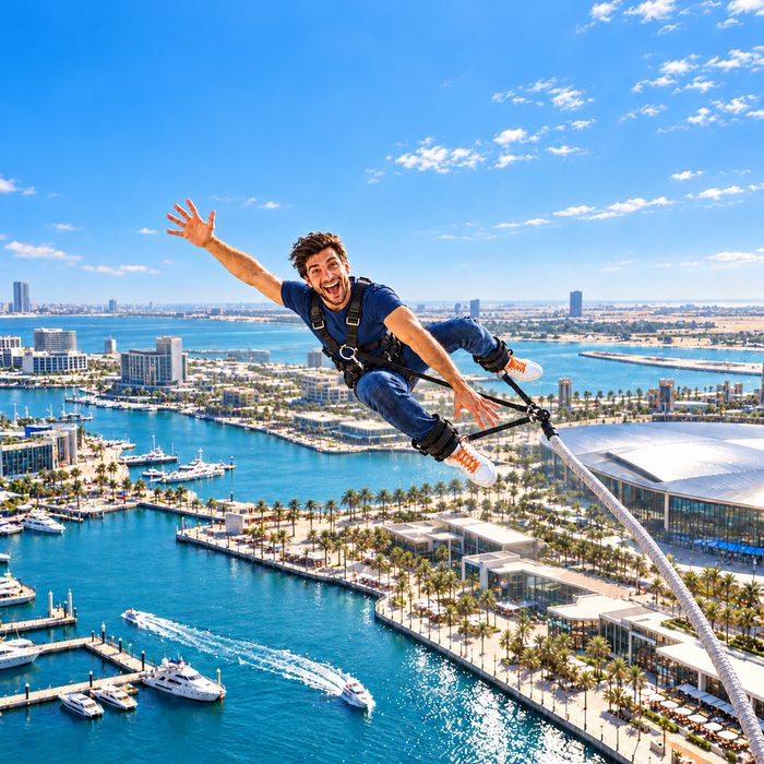 Yas Bay Waterfront Abu Dhabi - Thrilling 50-Metre Bungee Jump Adventure