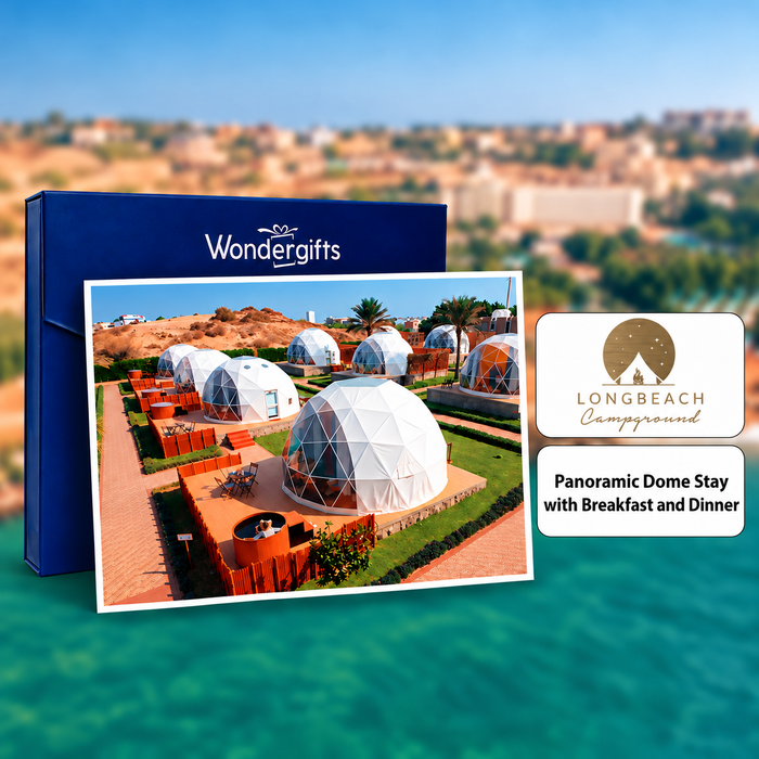 Longbeach Campground, Ras Al Khaimah - Scenic Panoramic Dome Suite Stay with Breakfast & Dinner for Four