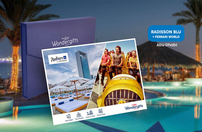 One Night Stay at Radisson Blu with Ferrari World Tickets Gift Box for Two | at Wondergifts