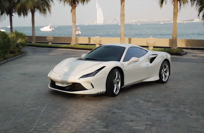 Dazzling Ferrari F8 Tributo One Day Rental at Masterkey Rent a Car