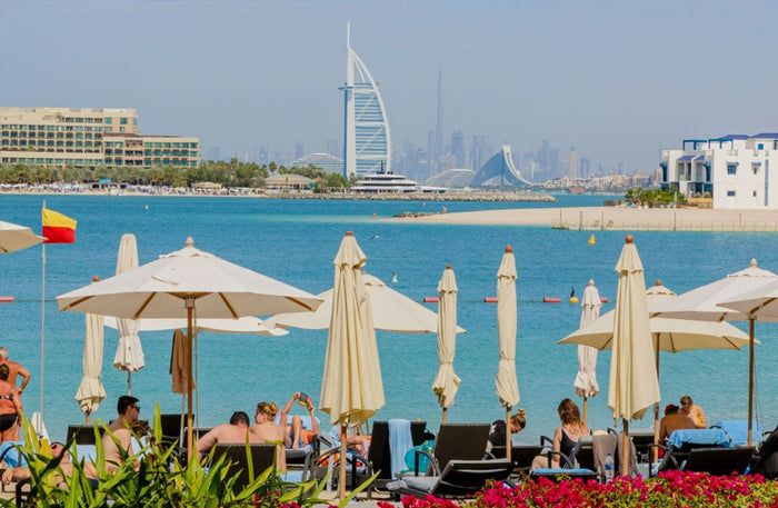 Lively Pool and Beach Escape for Two at RIVA Beach Club, Palm Jumeirah