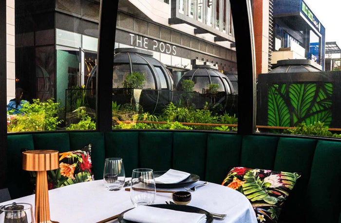 Romantic Dining and Drinks at The Pods for Two with Stunning Dubai Skyline Views | at Wondergifts