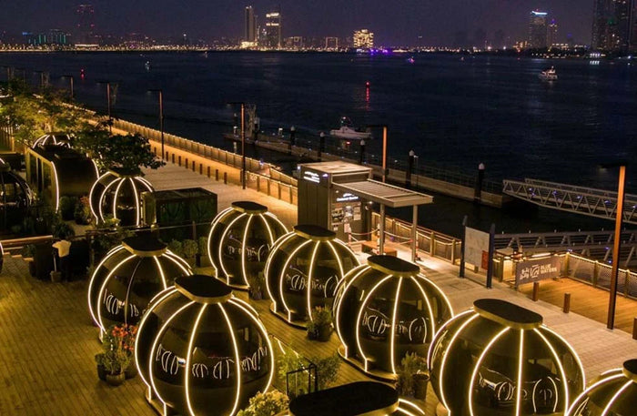 Romantic Dining and Drinks at The Pods for Two with Stunning Dubai Skyline Views | at Wondergifts