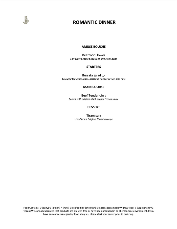 Romantic Culinary Experience with Drinks for Two in the Elegant Ambiance of The Brasserie | at Wondergifts