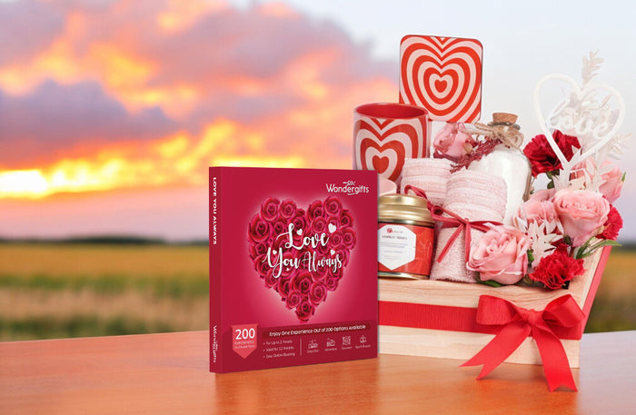 Love You Always Gift Box with Love & Care Hamper: 200 + Experiences Included | at Wondergifts