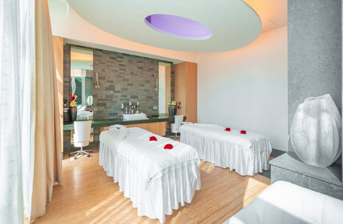 CÉ LA VI Elegant Lunch or Dinner & Luxurious Couple Massage & Facial at Sofitel Spa