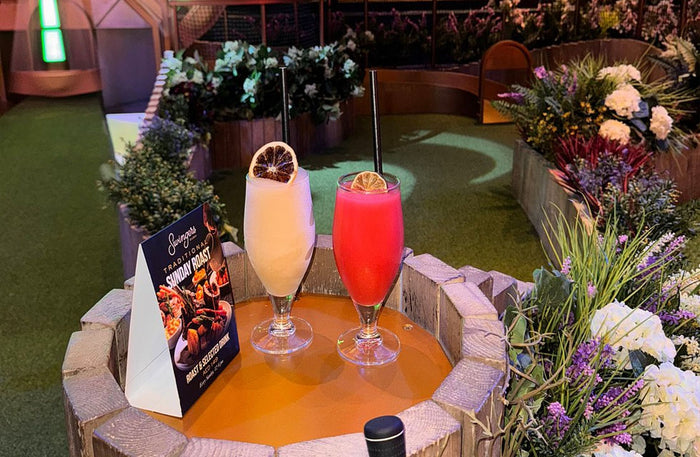Delightful 2-Course Menu & Mini Golf for Two at Swingers