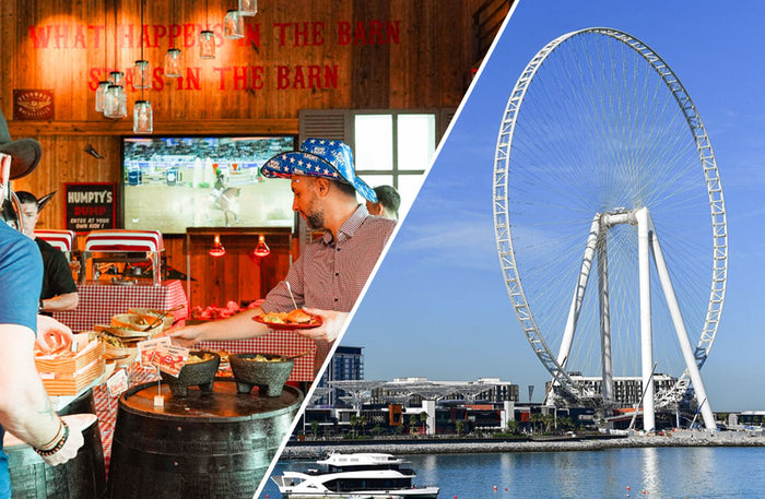 Iconic Ain Dubai Tickets & Saturday Brunch at CLAW BBQ JBR for Two | at Wondergifts