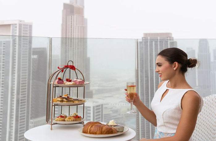 Emily in Paris Afternoon Tea with Burj Views and a Spa Massage for Two at Soul Senses or Niyama | at Wondergifts