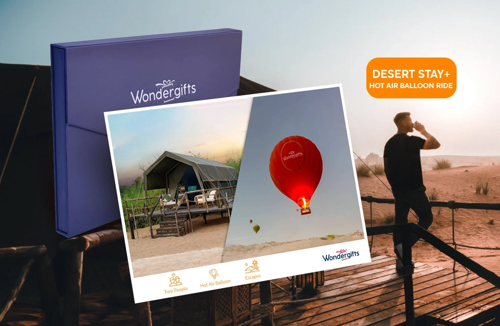 Deluxe Desert Stay and Hot Air Balloon Ride Gift Box for Two