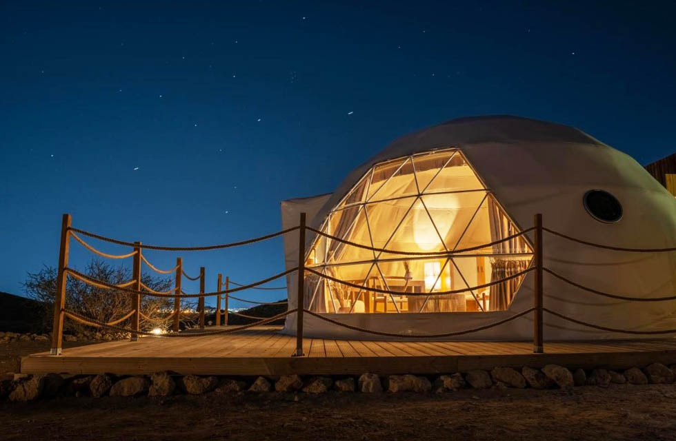 One Night Stay for Two at Pura Eco Dome with Private Pool and Terrace
