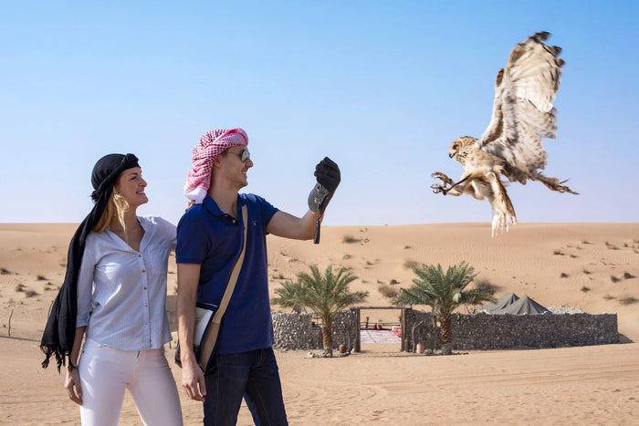 Fun Falconry Safari with Breakfast for Two in Dubai | at Wondergifts