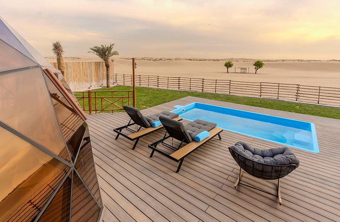 Al Marmoom Luxury Dome Stay: One Night Full Board with G-Class Safari & More | at Wondergifts