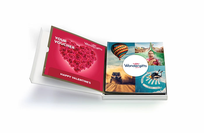 Happy Valentine's Gift Box with Red Roses: 200 + Gourmet, Spa & Adventure Selections | at Wondergifts